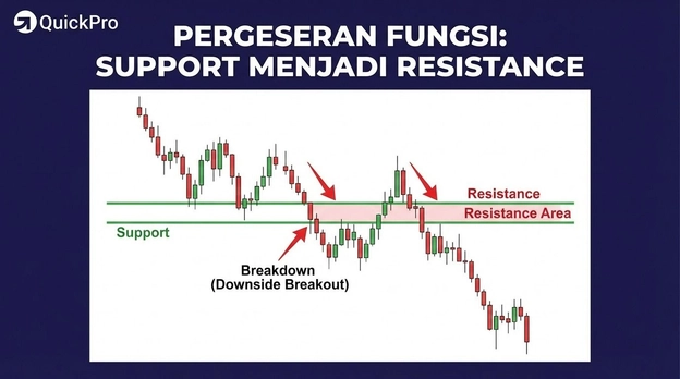 Support menjadi Resistance