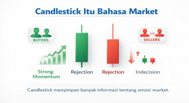 Candlestick itu bahasa market