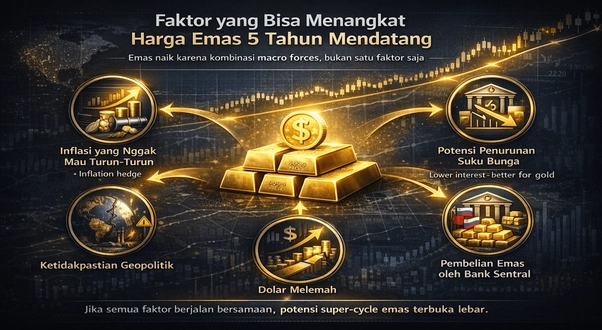 Faktor yang mempengaruhi harga emas