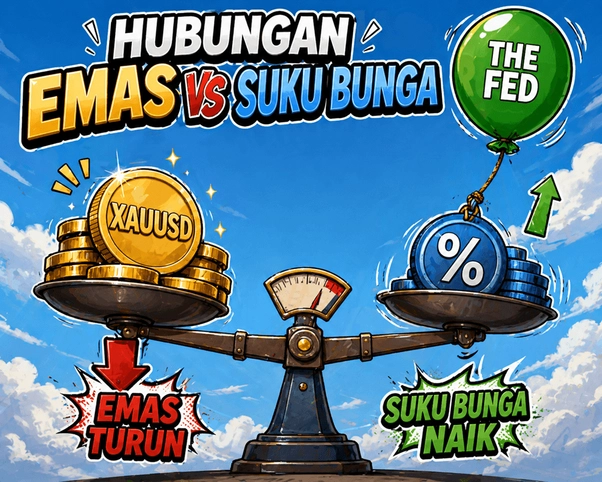 Harga Emas VS Suku Bunga Harga Emas VS Suku Bunga