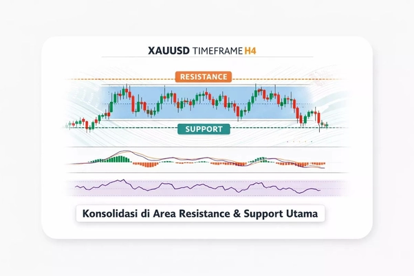 Konsolidasi Area Support dan Resistance