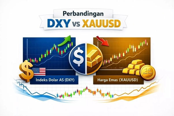Perbandingan DXY VX XAUUSD