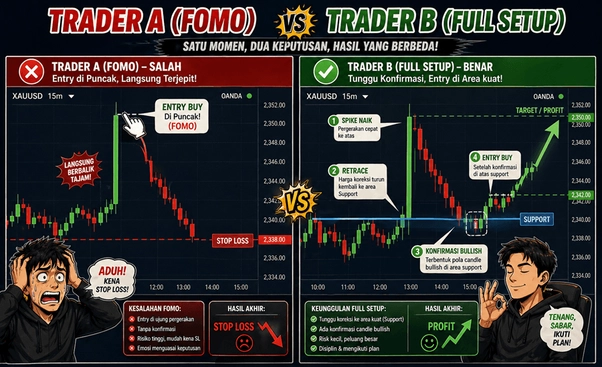 Trader FOMO VS Trader Setup Trader FOMO VS Trader Setup