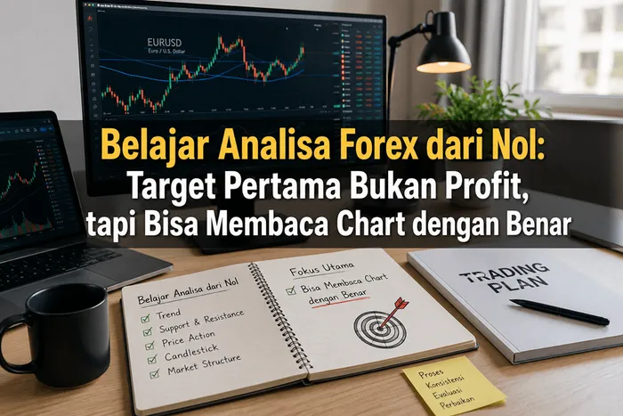 Belajar Analisa Forex dari Nol: Target Pertama Bukan Profit, tapi Bisa Membaca Chart dengan Benar blog post