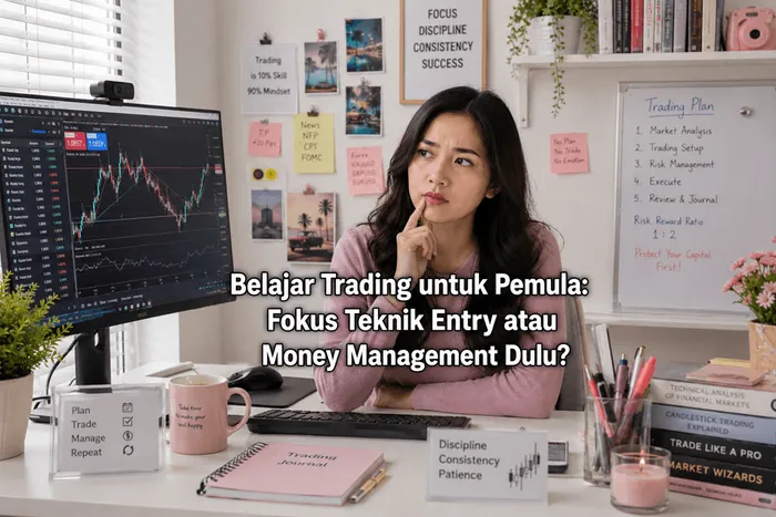 Belajar Trading untuk Pemula: Fokus Teknik Entry atau Money Management Dulu? blog post