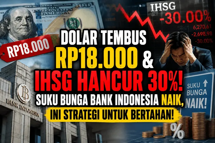 Dolar Tembus Rp18.000 & IHSG Hancur 30%! Suku Bunga Bank Indonesia Naik, Ini Strategi Untuk Bertahan! blog post