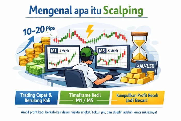 Hack Cuan Kilat! Strategi Scalping Emas Buat Pemula Biar Gak Kena Mental Breakdown di Market! blog post