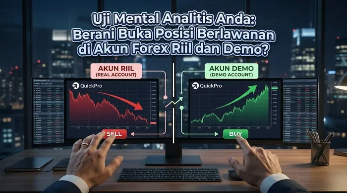 Uji Mentalitas Analisamu: Berani Buka Posisi Berlawanan di Akun Real dan Demo Trading Forex? blog post