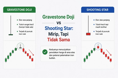 grave stone doji VS Shooting star grave stone doji VS Shooting star