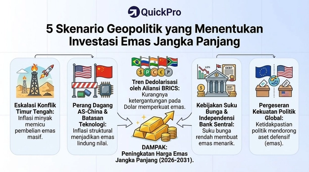 Skenario Geopolitik penentu harga emas Skenario Geopolitik penentu harga emas
