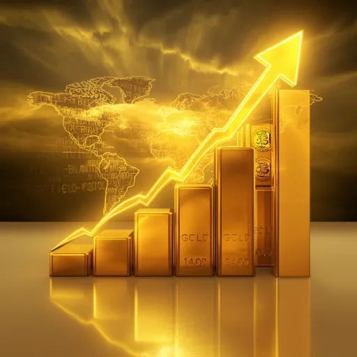gold naik level.webp ilustrasi emas