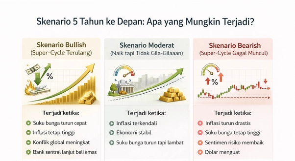 Skenario harga emas 5 tahun kedepan Skenario harga emas 5 tahun kedepan